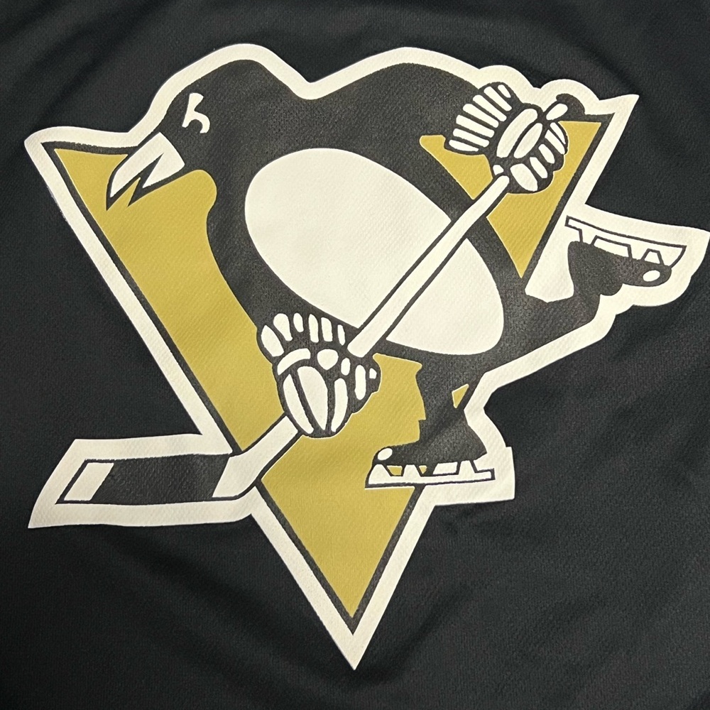 Pittsburgh Penguins Sidney Crosby Reebok CCM Screen Printed Jersey Size Medium - Picture 7 of 12